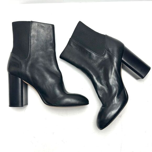 NWOB Rag & Bone Agnes Leather Heeled Ankle Booties in Black Italy size 40 US 10 - Picture 4 of 13